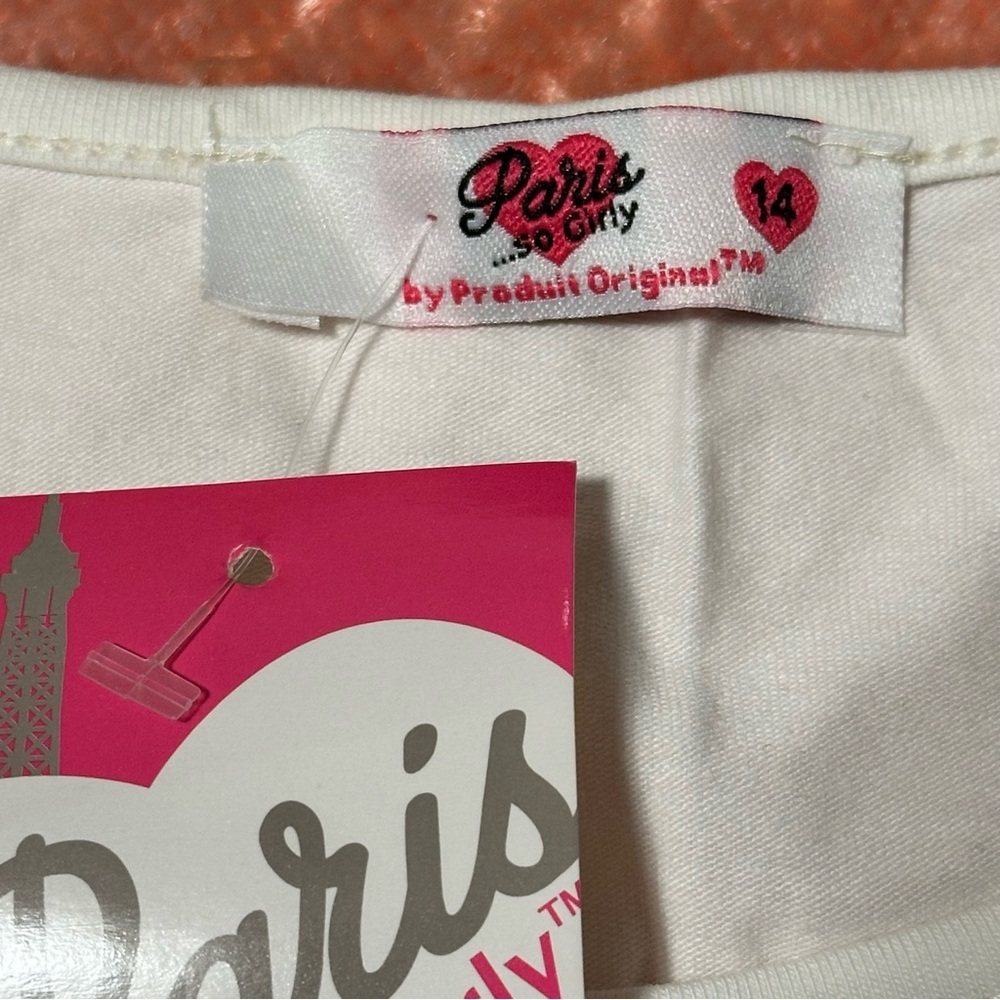 NWT top T-shirt for a girl 14 y.o. 95% cotton 10% elastane bought in Paris - Picture 7 of 8